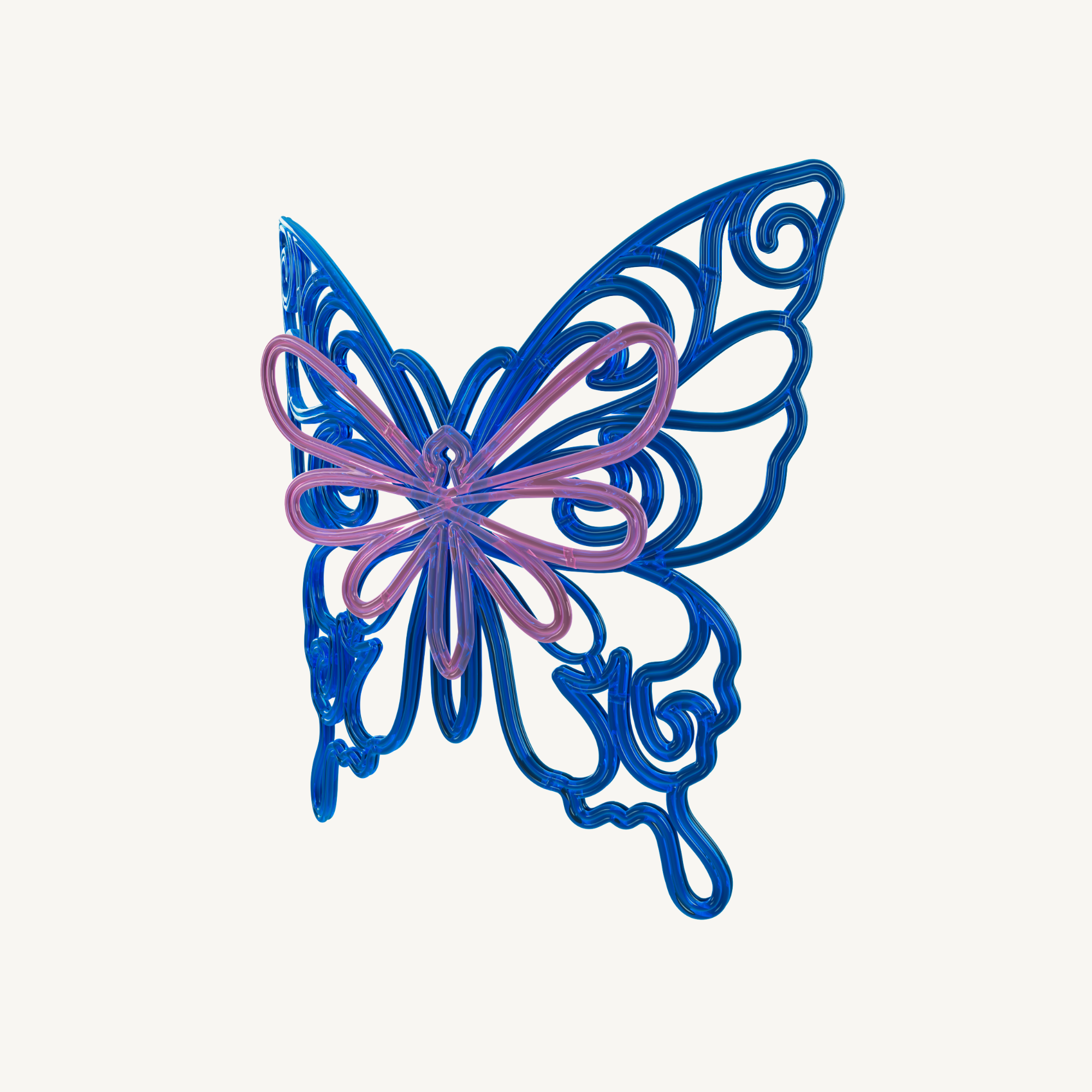 Décor suspension 3D Butterflyz H0,56 x L0,54 x P0,12m